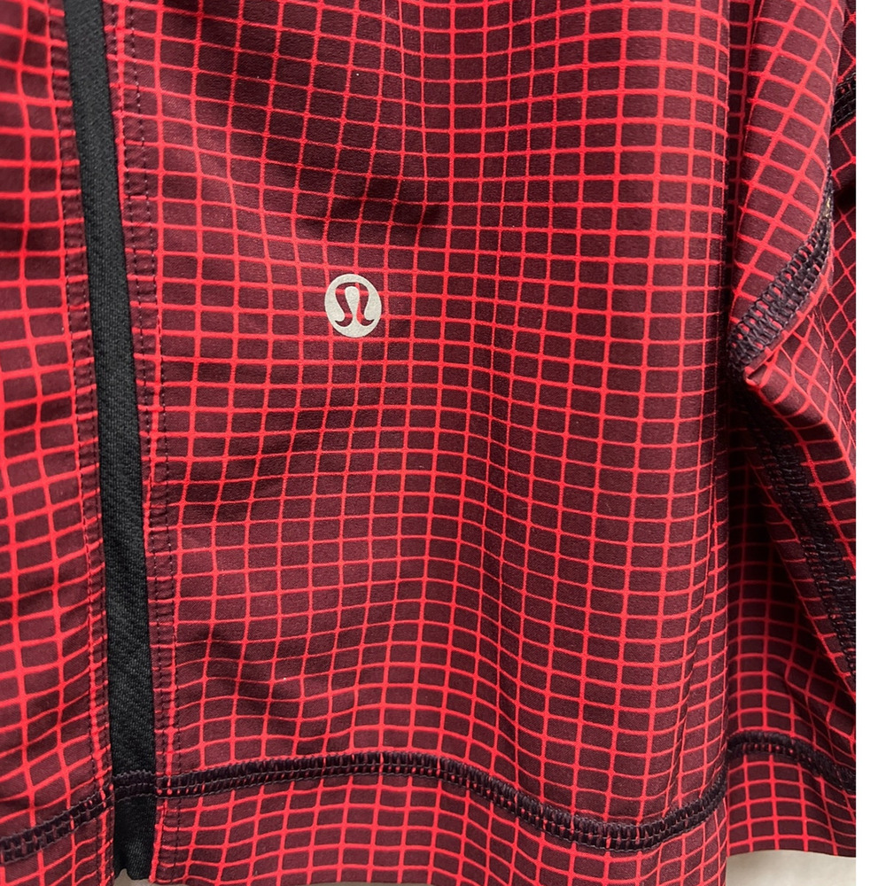 Lululemon Pace Breaker Athletic Shorts Linerness 9" Red Checker Mens Size S - Picture 6 of 9